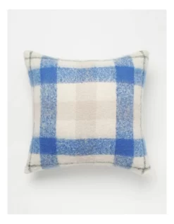 Check Faux Mohair Cushion 50x50 Cm In Multi