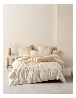 Linen House Emerge Quilt Cover Set In Pale Peach