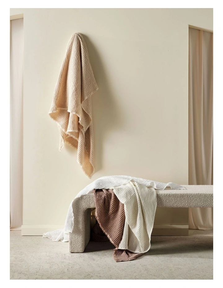 Linen House Saltwater Throw In Pale Peach - Image 2
