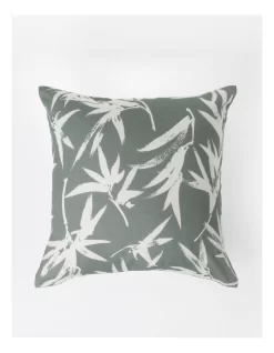 Calma Palm Leaf Print Cushion 50x50 Cm In Green