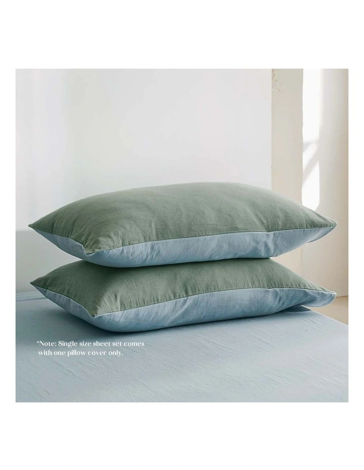 Double Duvet Cover Quilt Set In Blue Lagoon - Image 3