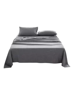 Double Bed Sheets Set In Black