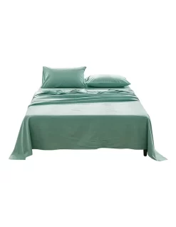 Double Bed Sheets Set In Green