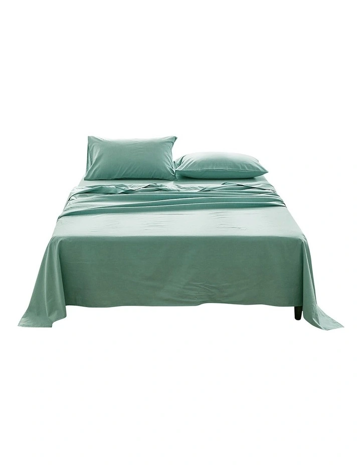 Double Bed Sheets Set In Green