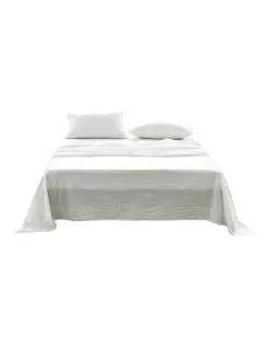 Single Size Bed Sheets In White