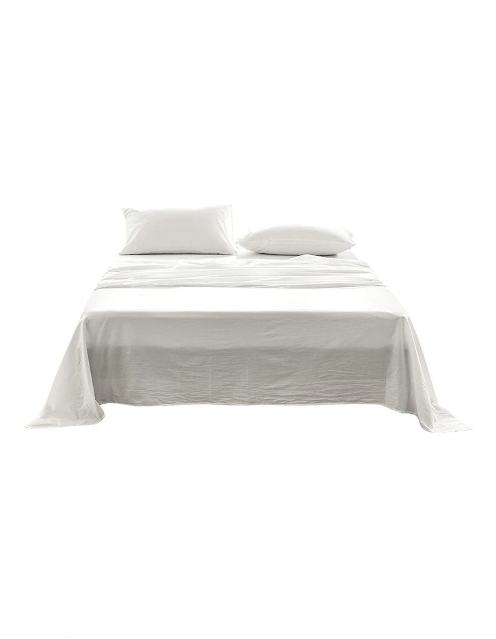 Single Size Bed Sheets In White