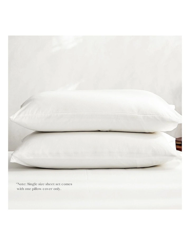Single Size Bed Sheets In White - Image 3