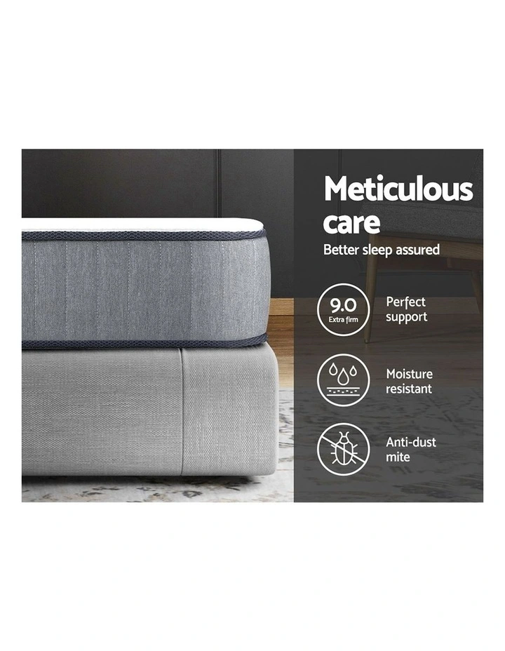 Queen Mattress Extra Firm Pocket Spring Mattress In White - Image 4