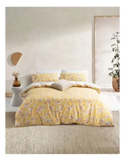 ESPRIT Nikita Quilt Cover Set In Yellow