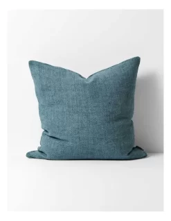 Heavy Linen Cushion In Bluestone