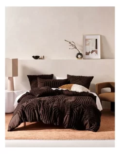 Linen House Farrah Quilt Cover Set In Cacao
