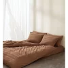 Calvin Klein CK Naturals Tencel Cotton Quilt Cover Set In Sandalwood