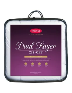 Classic Comfort Cushion Top Zip Off Topper In White