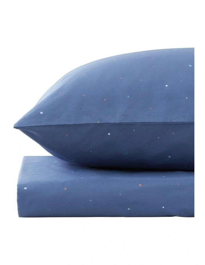 Kids Mini Spot Sheet Set In Bluebell - Image 2