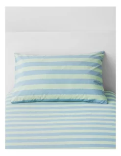 Wiggle Stripe Sheet Set In Mint