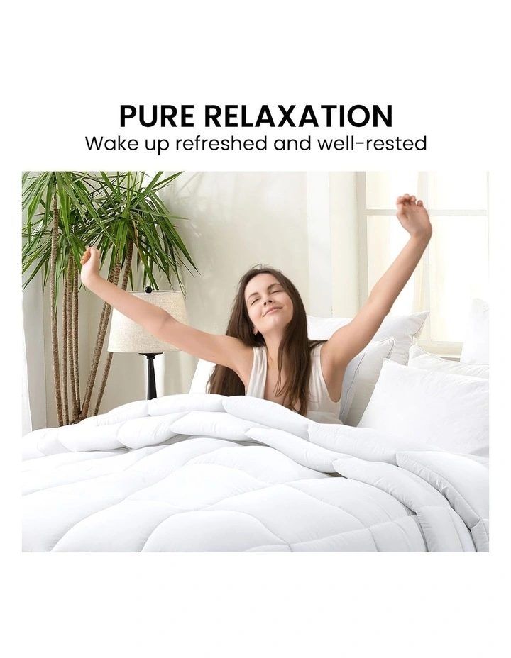 Duck Down Feather Quilt 500GSM Duvet Doona King In White - Image 5