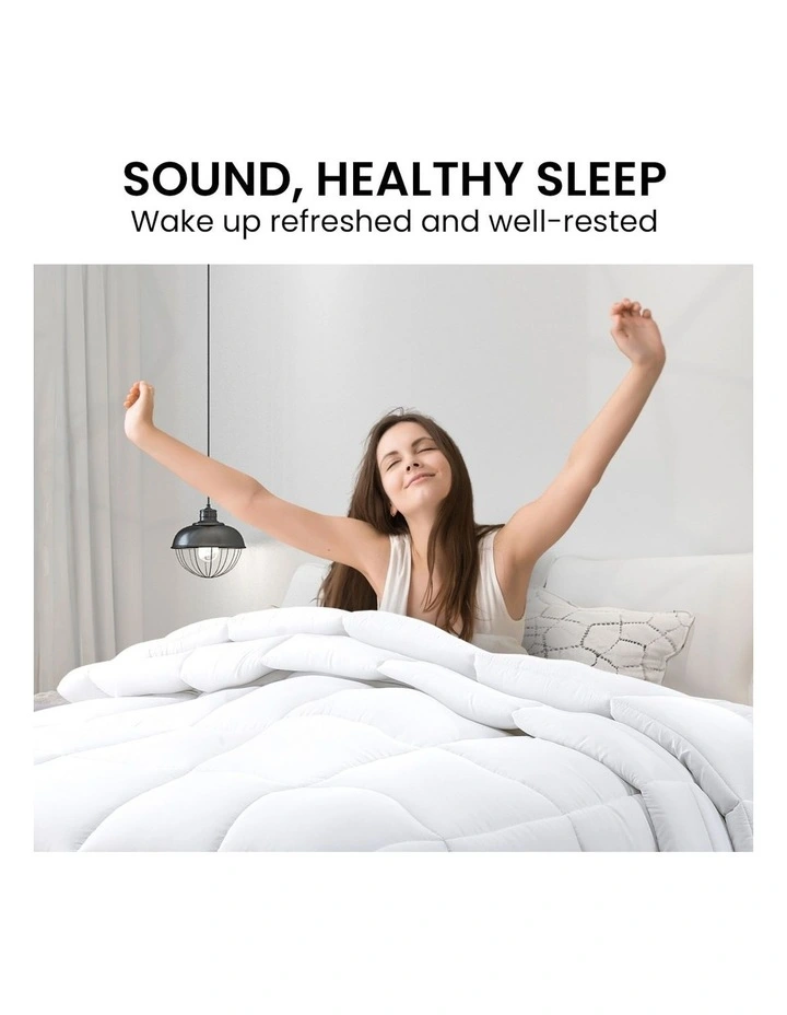 Goose Down Feather 800GSM Comforter Doona Super King In White - Image 4