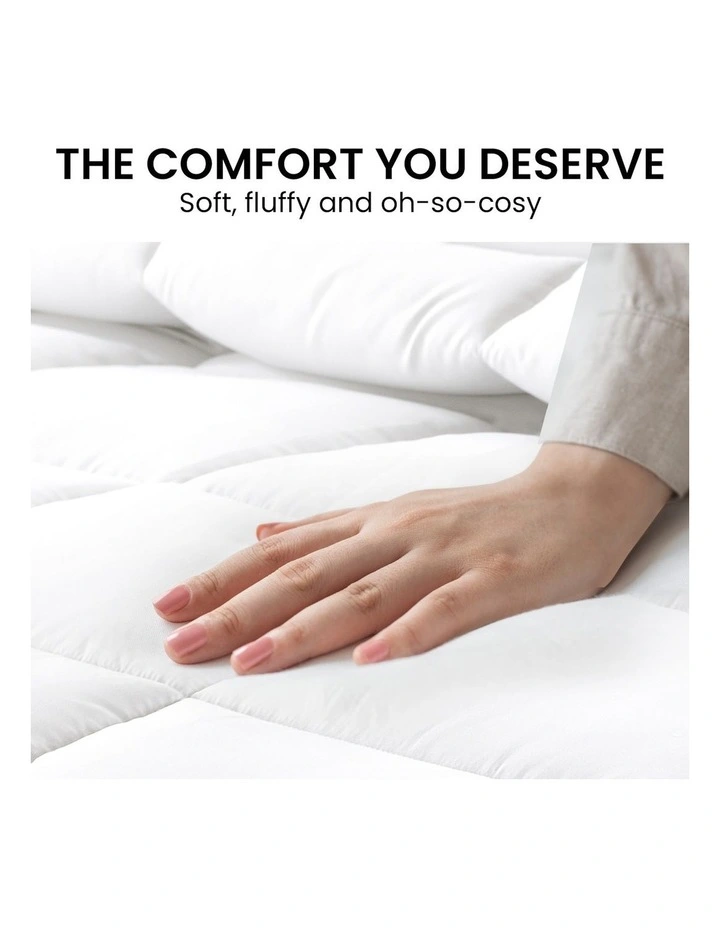 Goose Down Feather 800GSM Comforter Doona Super King In White - Image 6