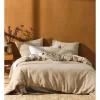 Linen House Hemp Triblend Quilt Cover Set In Ochre