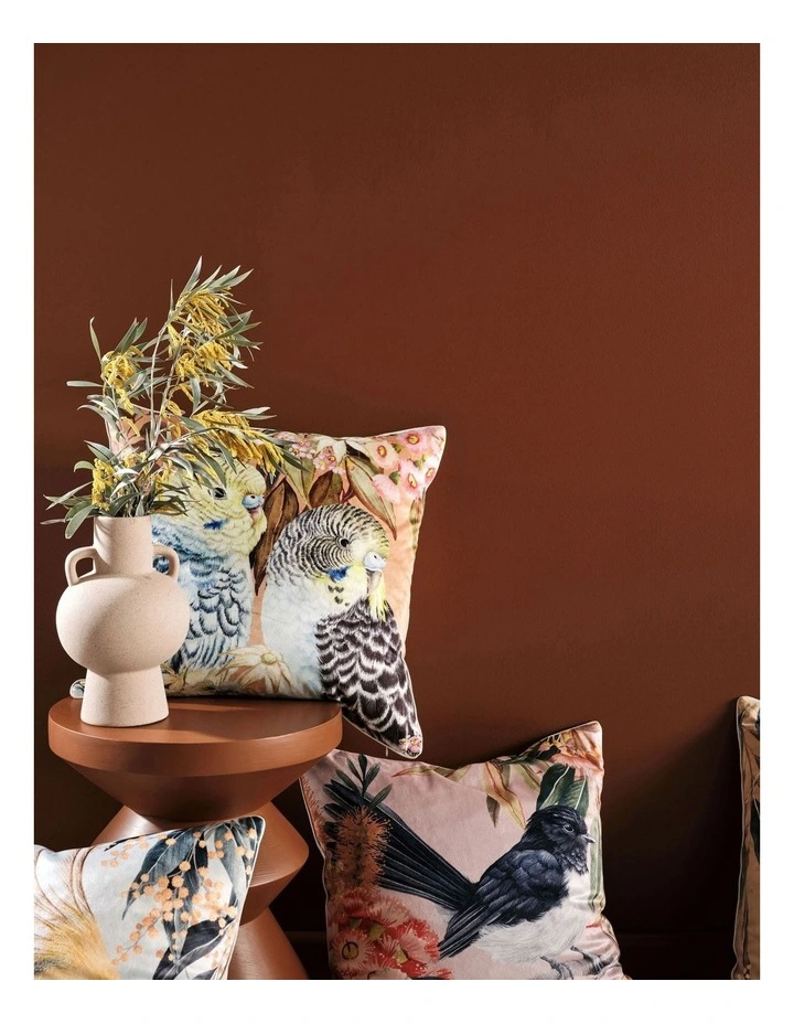 Linen House Budgie Cushion In Multi - Image 2